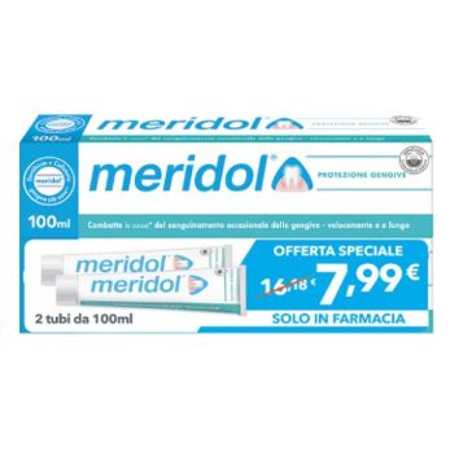 MERIDOL DENTIFRICIO PROTEZIONE GENGIVE 2 PEZZI DA 100 ML