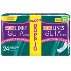 LINES SETA ULTRA ASSORBENTI ANATOMICO VP DWCT 24 PEZZI