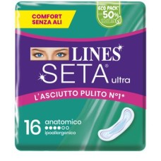 LINES SETA ULTRA ASSORBENTI ANATOMICO CP 16 PEZZI