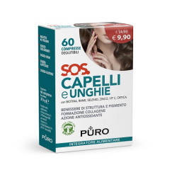 PURO SOS CAPELLI&UNGHIE 60 COMPRESSE DEGLUTIBILI