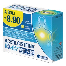 ACETILCISTEINA ACT 600 PLUS 12 BUSTINE EFFERVESCENTI AGRUMI
