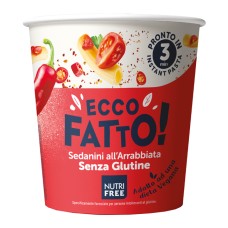 NUTRIFREE ECCO FATTO SEDANINI ALL'ARRABBIATA 70 G