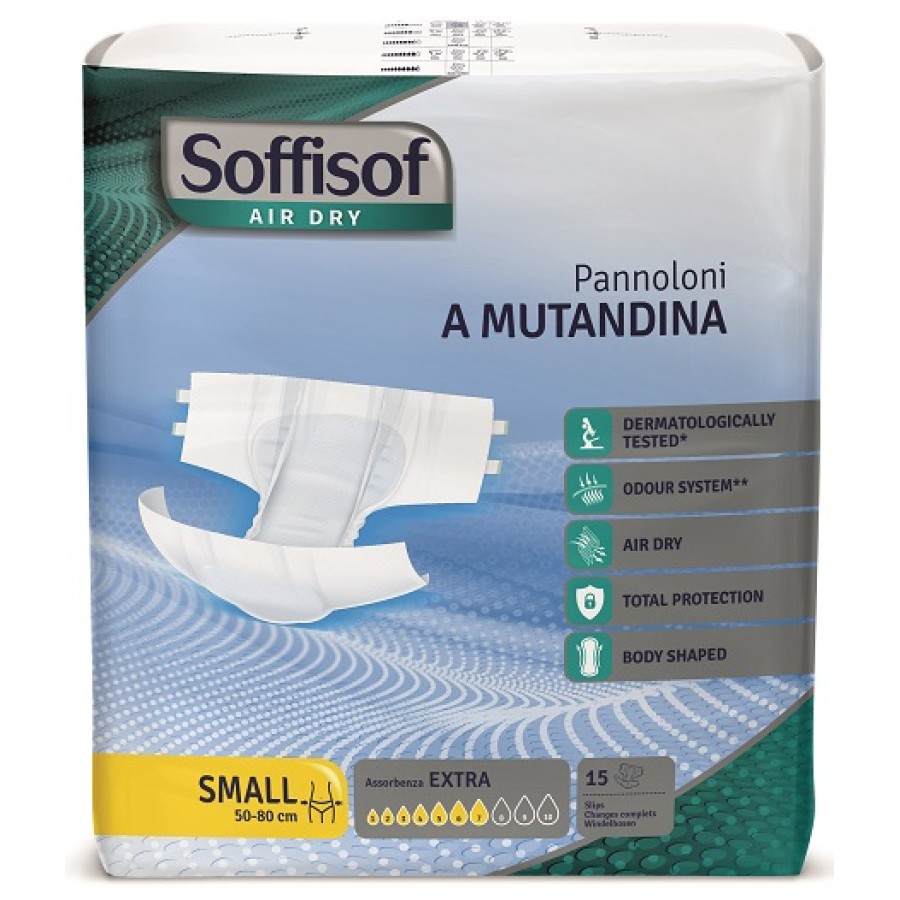 PANNOLINO MUTANDINA AIR DRY SOFFISOF EXTRA S 15 PEZZI