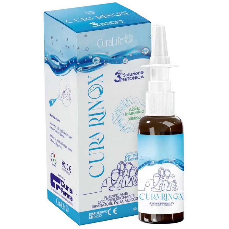 SOLUZIONE IPERTONICA CURA RINOX SPRAY NASALE 3% 50 ML