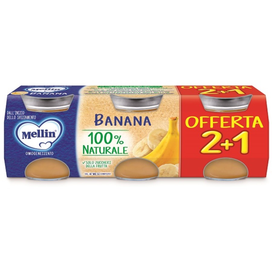 MELLIN OMOGENEIZZATO BANANA 3 PEZZI DA 100 G