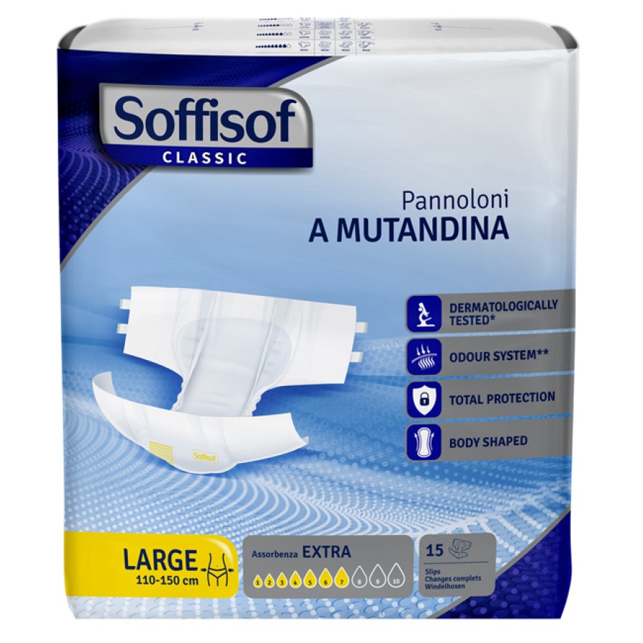 PANNOLINO MUTANDINA SOFFISOF CLASSIC EXTRA L 15 PEZZI