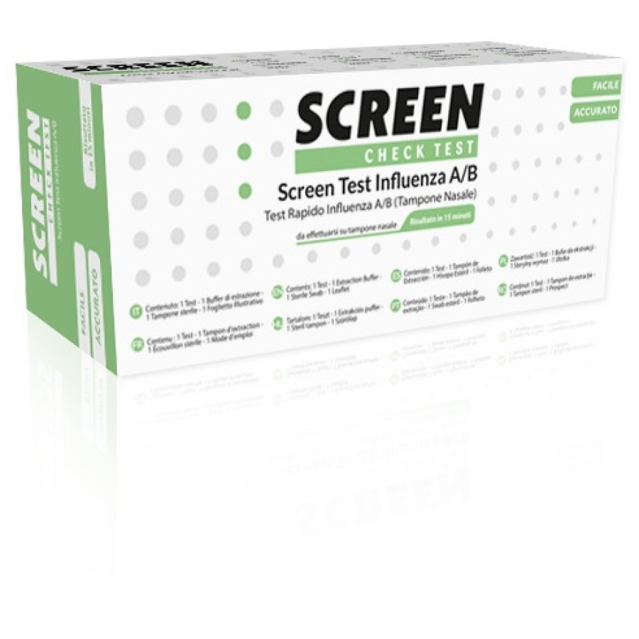 SCREEN TEST RAPIDO VIRUS INFLUENZA A/B TAMPONE NASALE/FARINGEO TEST INFLUENZA
