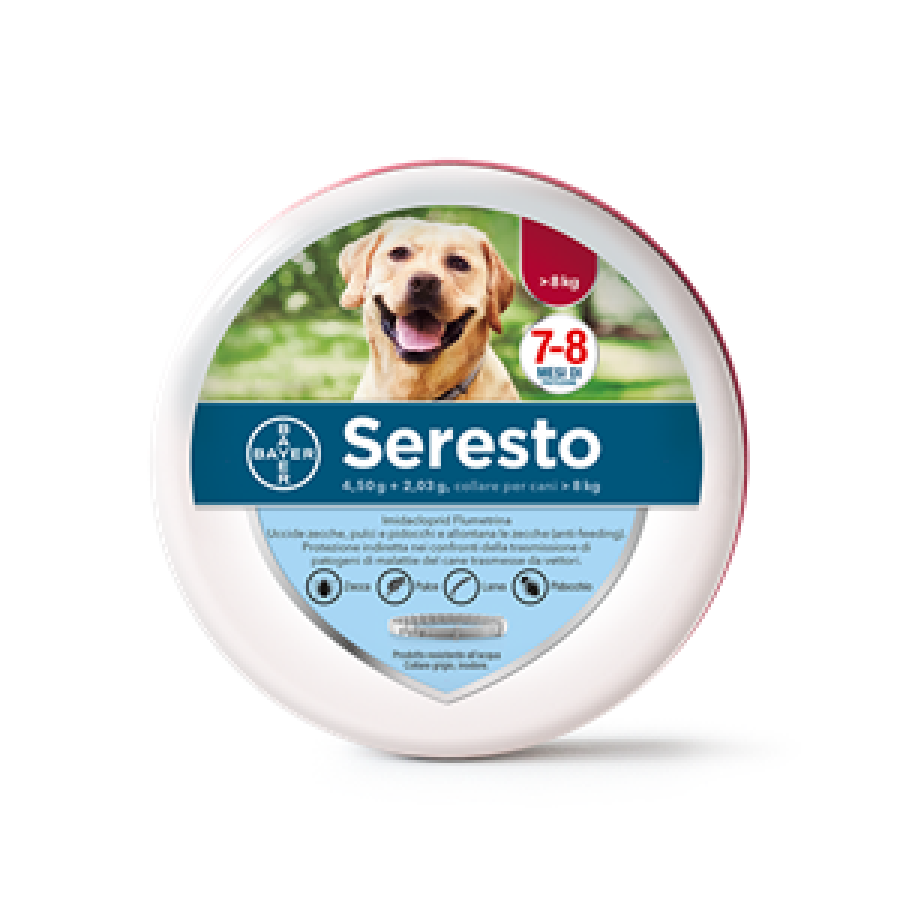 SERESTO 4,50 G + 2,03 G, COLLARE PER CANI > 8 KG