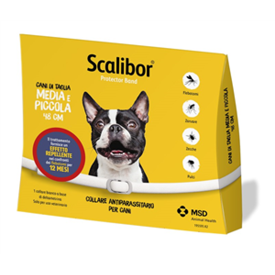 SCALIBOR PROTECTORBAND 48 CM COLLARE ANTIPARASSITARIO PER CANI