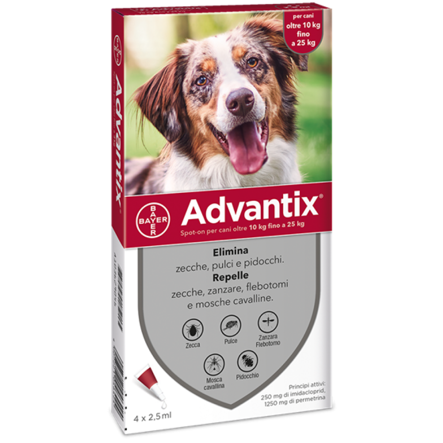 ADVANTIX SPOT-ON PER CANI OLTRE 10 KG FINO A 25 KG ADVANTIX SPOT-ON PER CANI OLTRE 10 KG FINO A 25 KG
