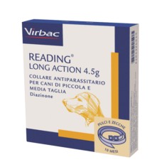READING LONG ACTION 4.5g collare antiparassitario per cani di piccola e media taglia 6.3g collare antiparassitario per cani di grande taglia