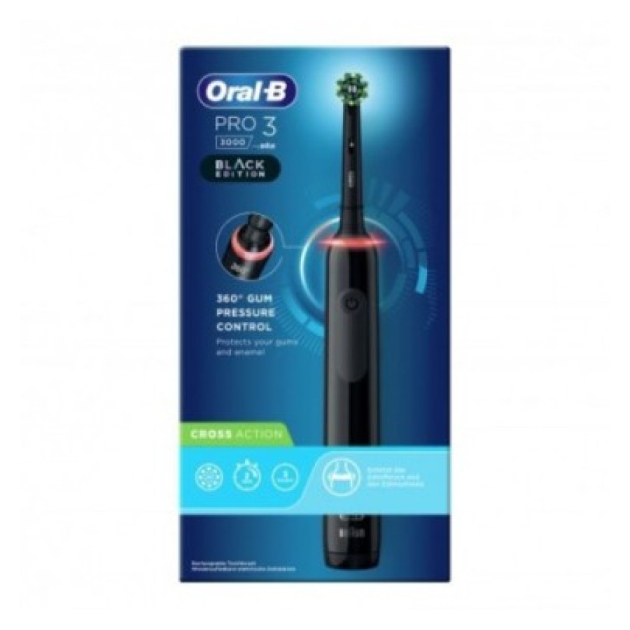 ORAL-B PRO 3 BLACK SPAZZOLINO ELETTRICO + 2 REFILL