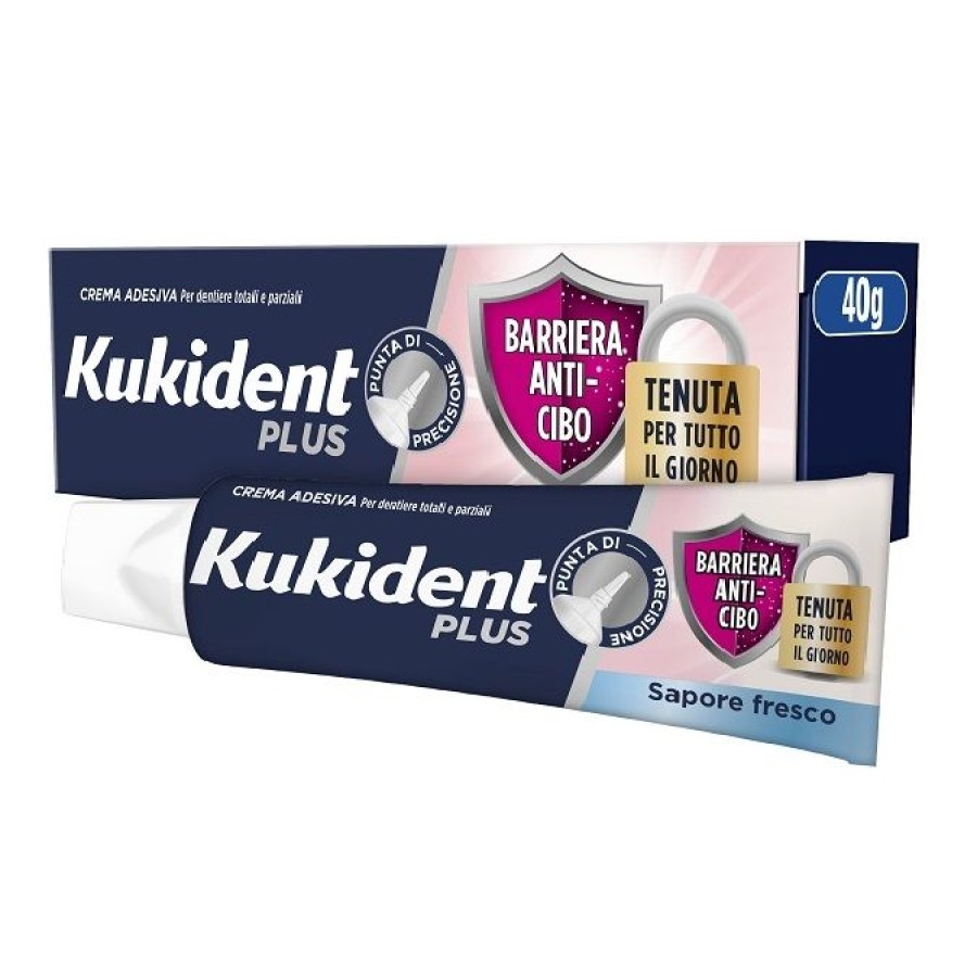 KUKIDENT PLUS DOPPIA PROTEZIONE CREMA ADESIVA DENTIERE 40 G
